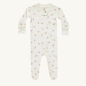 NWT - Quincy Mae ORGANIC Dove zip pajama